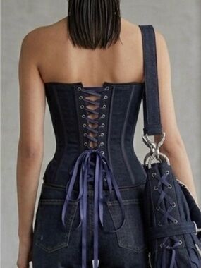 Coquette Denim under Chest Corset